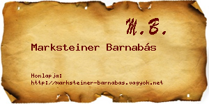 Marksteiner Barnabás névjegykártya